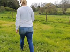 ⭐ Alice Pees Say no to Jeans Over And Over! Piss Compilation!
